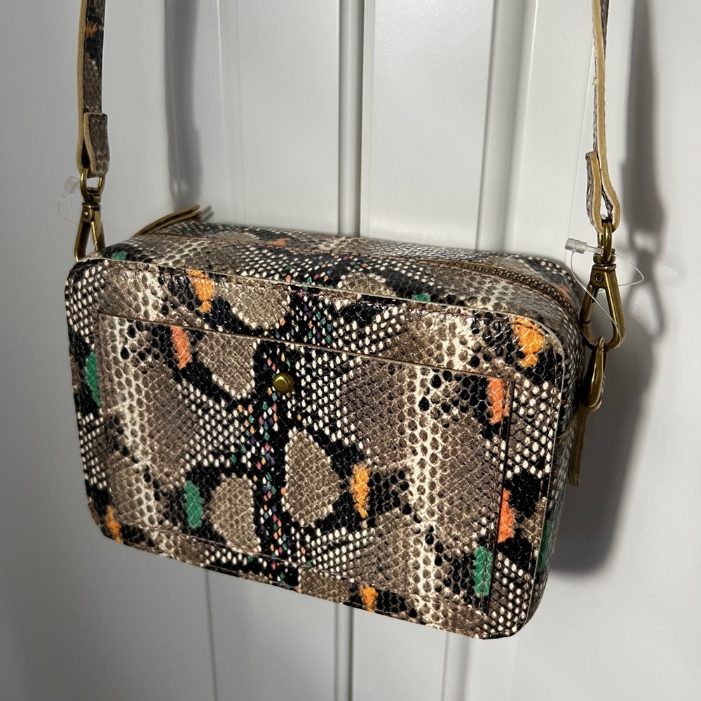 Madewell Camera Crossbody Snakeskin Bag
